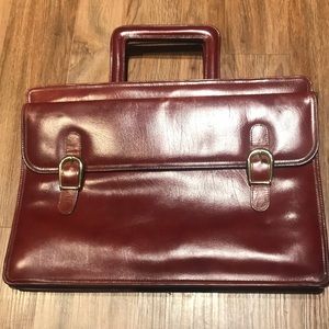 Vintage Palizzio Leather Briefcase Document Bag